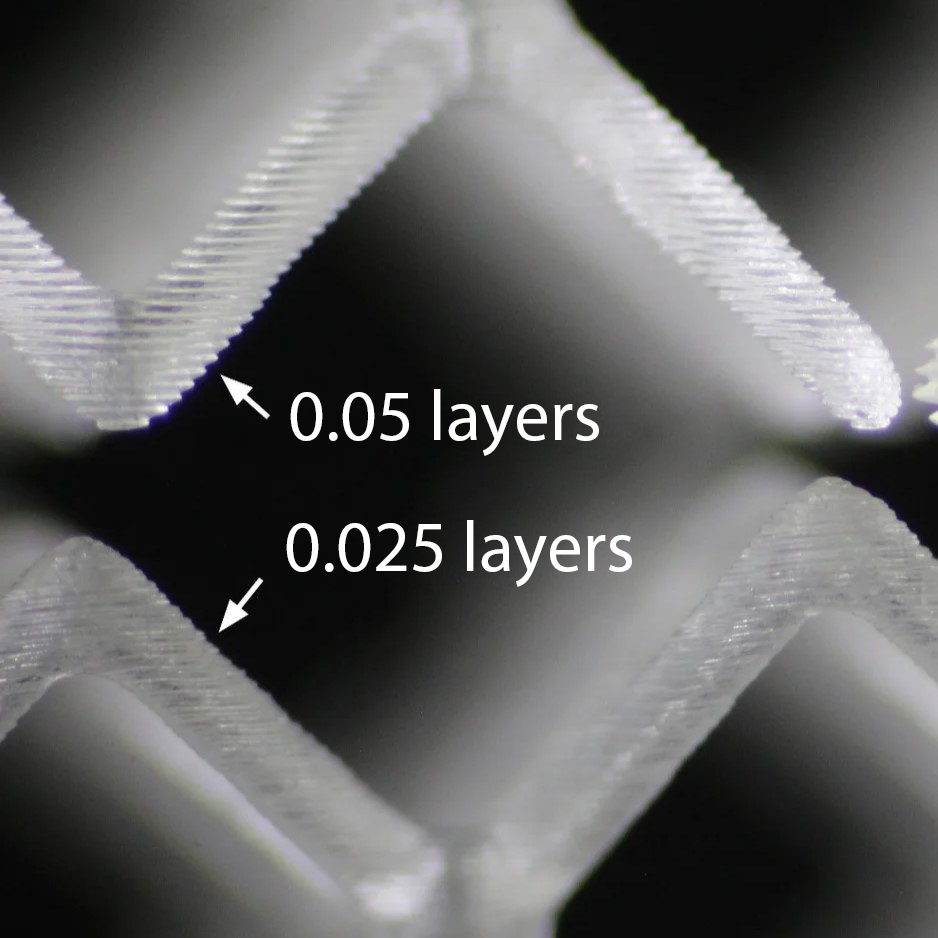 SLA layer height