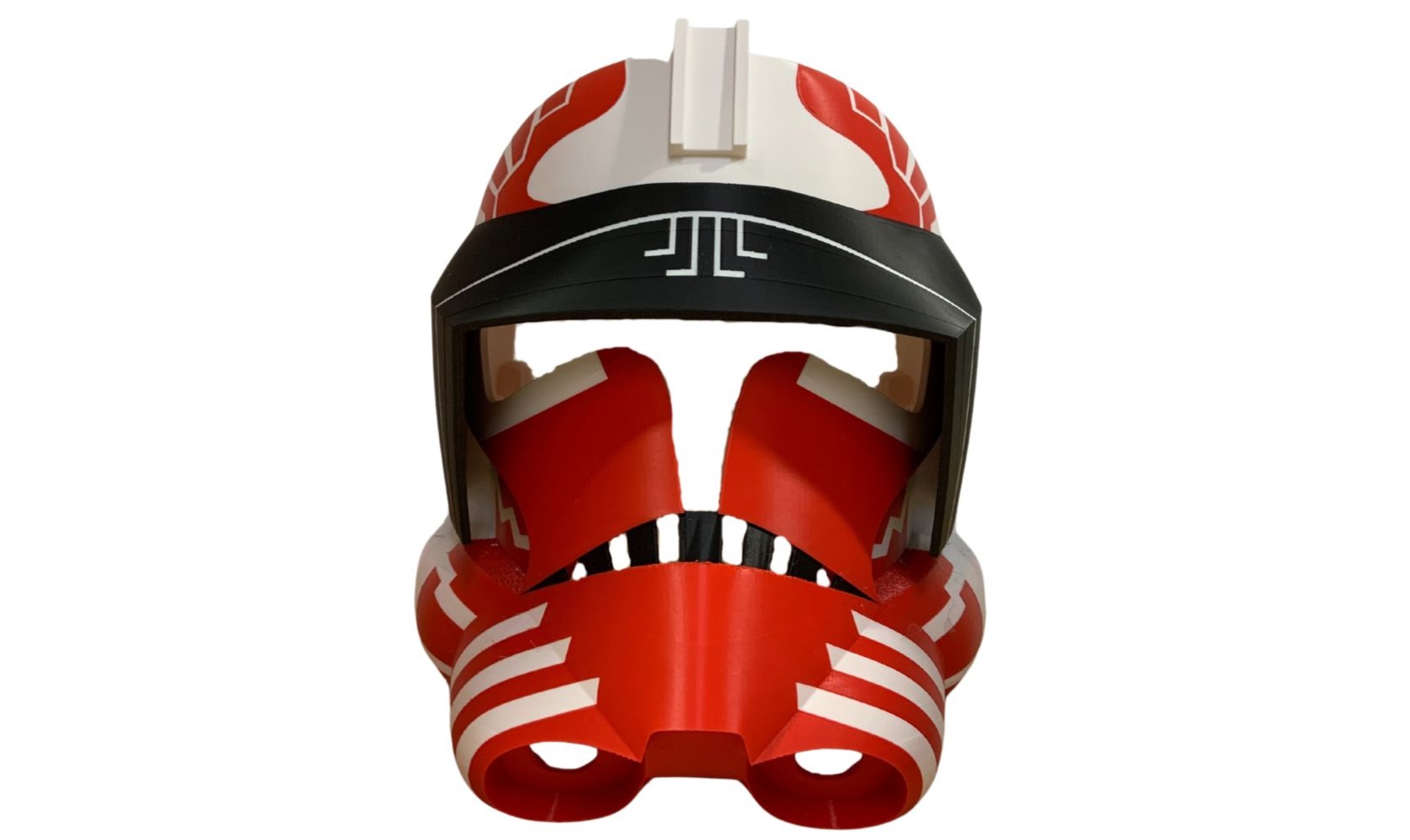 Multi-coloured clone helmet 3D print