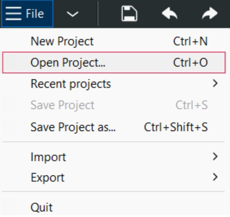 Opening a project file in Bambu Studio