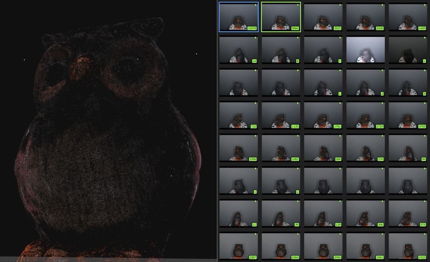 Point cloud and aligned images