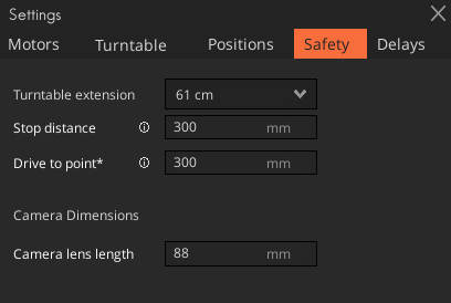 Rigster safety settings